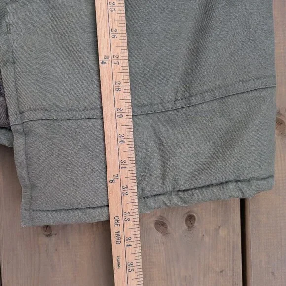 Vintage Canadian Military Army Parka Olive Green Combat Field Jacket Lined - Picture 11 of 12